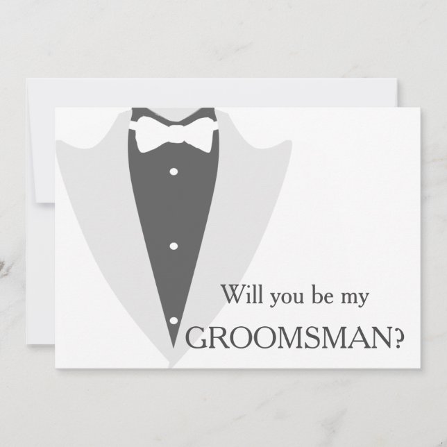 Invitation J'ai la fille, tu seras mon Groomsman ? (Devant)