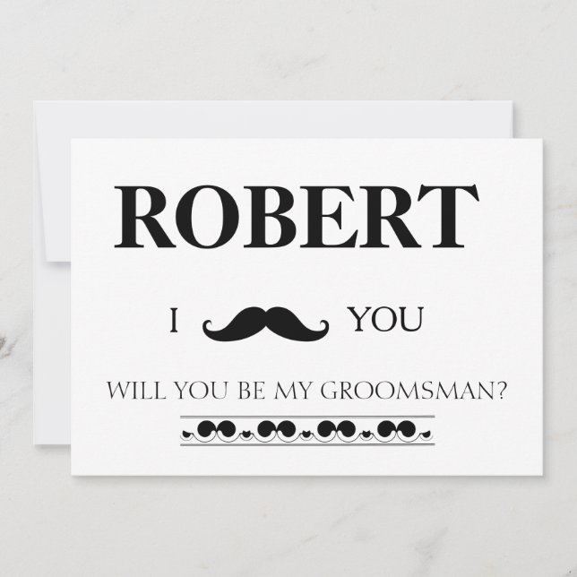 Invitation J'ai la fille, tu seras mon Groomsman ? (Devant)