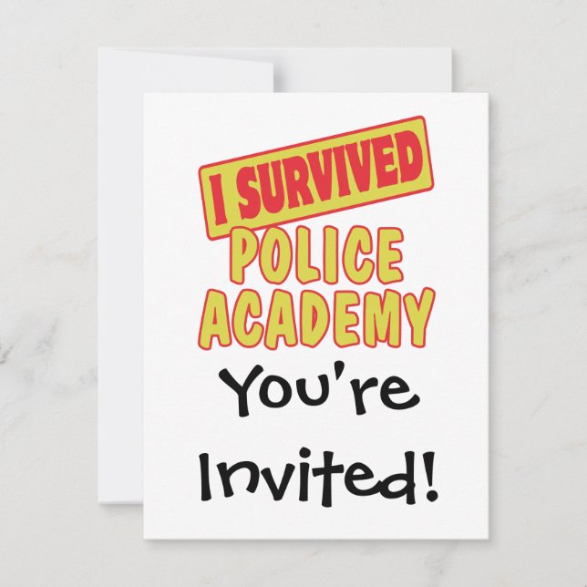 INVITATION J'AI SURVÉCU À L'ACADÉMIE POLICIÈRE (Devant)