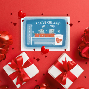 Invitation J'Aime Chillin' Avec Vous Cube De Glace Valentine