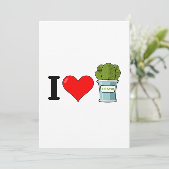 Invitation J'Aime L'Invitation Spinach (Debout devant)