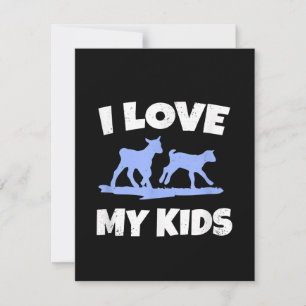 Invitation J'aime mes enfants pour un cadeau de fermier de ch