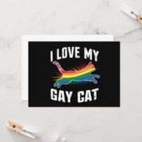 J'Aime Mon Chat Gay Funny Rainbow Pride Lgbt