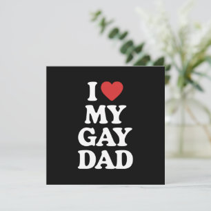 Invitation J'aime mon père gay Je chéris mon père gay