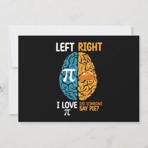 Invitation J'Aime Pi Quelqu'Un A Dit Pie Gauche Cerveau Droit