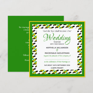 Invitation JAMAICA DRAPEAU Mariage Patriotique Personnalisé