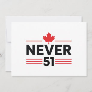 Invitation Jamais 51 Drapeau d'État Canada - Fier et patrioti