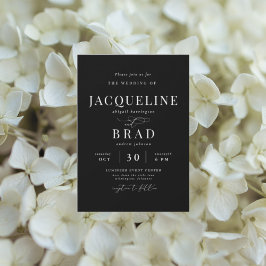 Invitation Jamais Votre Mariage Noir Élégant