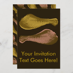 Invitation Jambes de poulet frites