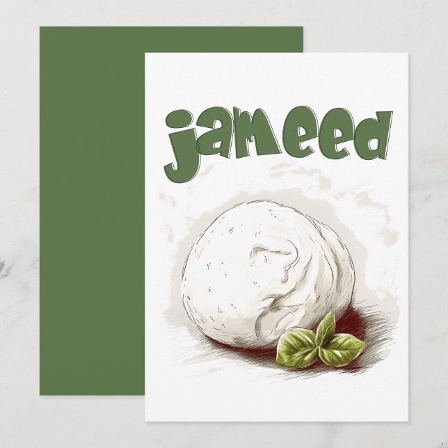 Invitation Jameed | Jordan Mansaf suffisament linguistiques d (Devant / Derrière)