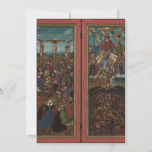 Invitation Jan van Eyck - Crucifixion et Dernier jugement dip