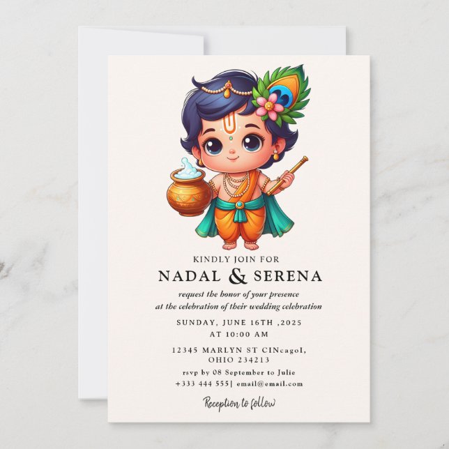 Invitation janmashtami Mariage (Devant)