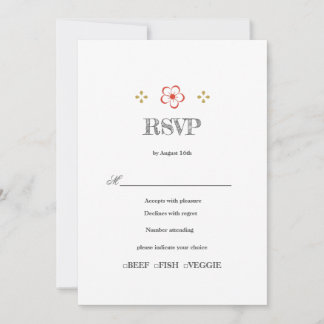 Invitation Japanese Plum Blossom Design
