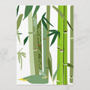 invitation japonais d'illustrations en bambou