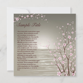 Invitation japonaise 01 de fleurs de cerisier