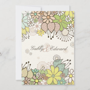 Invitation Jardin à fleurs neutres doux do-it-yourself person
