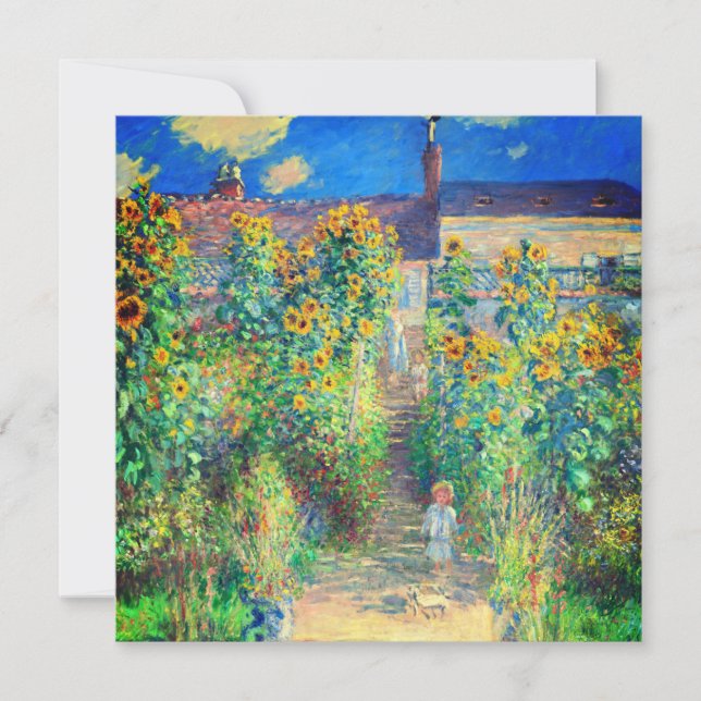 Invitation Jardin aux fleurs de Monet (Devant)