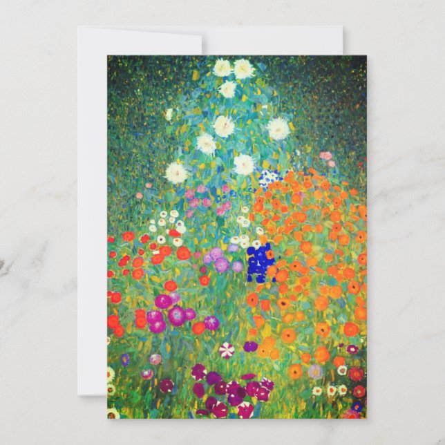 Invitation Jardin aux fleurs Gustav Klimt (Devant)