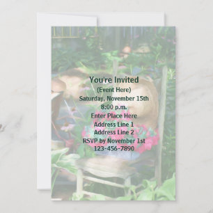 Invitation Jardin aux fleurs pittoresques