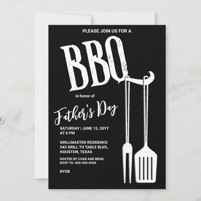 Invitation Jardin BBQ (Devant)