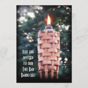 Invitation Jardin BBQ Tiki Torch!