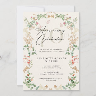 Invitation Jardin botanique de fleurs sauvages 70e anniversai