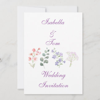 Invitation Jardin botanique de lavande romantique aux fleurs
