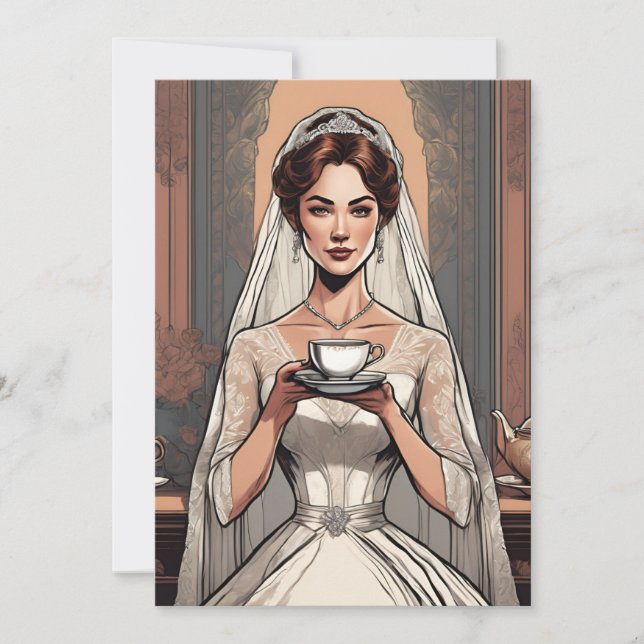 Invitation jardin botanique thé fête nuptiale douche (Devant)