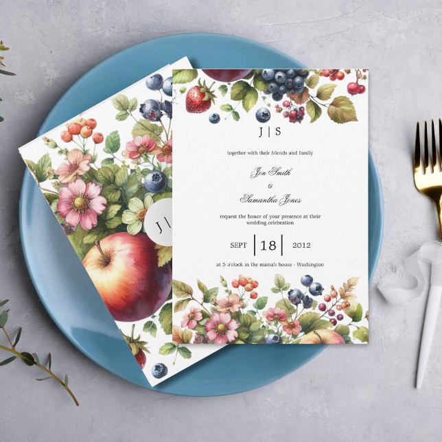 Invitation jardin coloré été (Créateur téléchargé)