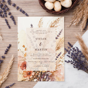 Invitation Jardin d'automne en fleurs Mariage
