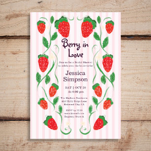 Invitation Jardin de baies en amour Rose Fête de mariage