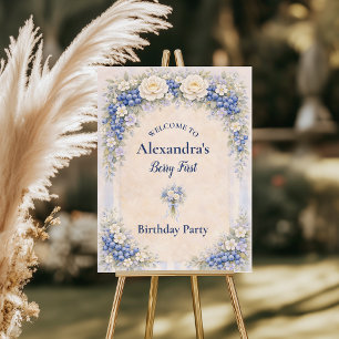 Invitation Jardin de baies Floral 1er anniversaire