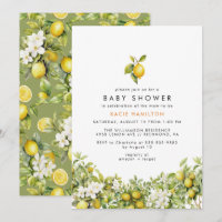 Jardin de citron jaune vif | Baby shower d'été