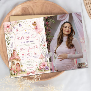 Invitation Jardin de Fées Fleurs Filles Baby Shower Photo