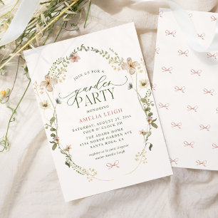 Invitation Jardin de Fête Floral de Conte de Fée Fantaisiste