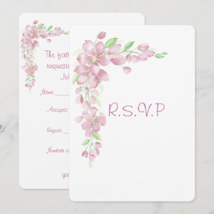 Invitation Jardin de fleurs de cerisier Floral Pays Mariage R
