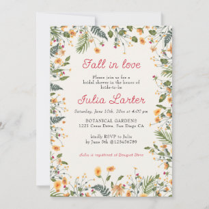 Invitation Jardin de fleurs de paon de marguerite botanique S
