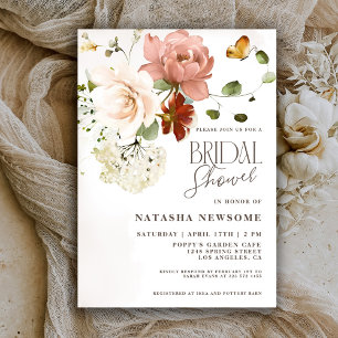 Invitation Jardin De Fleurs Élégant Bohème Pour Une Baby Show