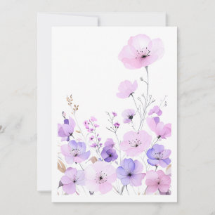 Invitation Jardin de fleurs sauvages pastel Fleur florale dou