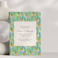 Jardin de fleurs sauvages vert menthe pour brunch