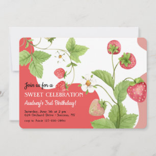 Invitation Jardin de fraises