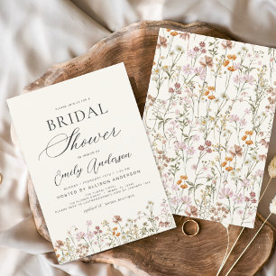 Invitation Jardin de la Fête des mariées Fleur sauvage Boho