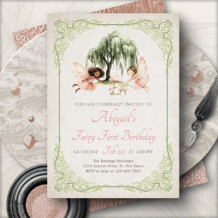 Invitation Jardin de la Forêt Enchantée des Fées Anniversaire