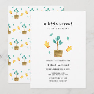 Invitation Jardin de Petite Pousse Fantaisiste pour Baby Show