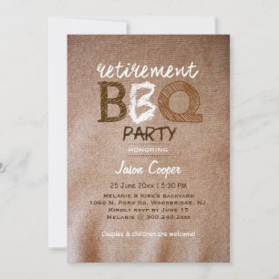Invitation Jardin de retraite BBQ Party