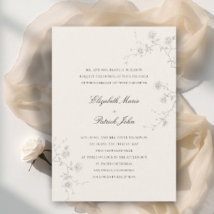 Invitation Jardin de roses sauvages Classique Moderne Formel