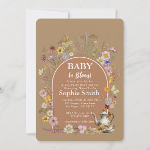 Invitation Jardin de thé bohème bébé dans Baby shower en fleu