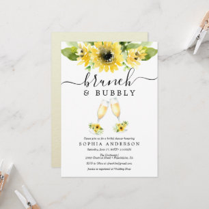 Invitation Jardin de tournesol Brunch et Fête des mariées de 