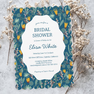 Invitation Jardin d'eau Floral Fête de Mariage Mignonne PERSO