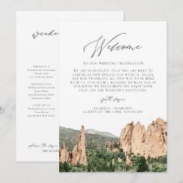 Invitation JARDIN DES DIEUX Lettre d'accueil Timeline Card